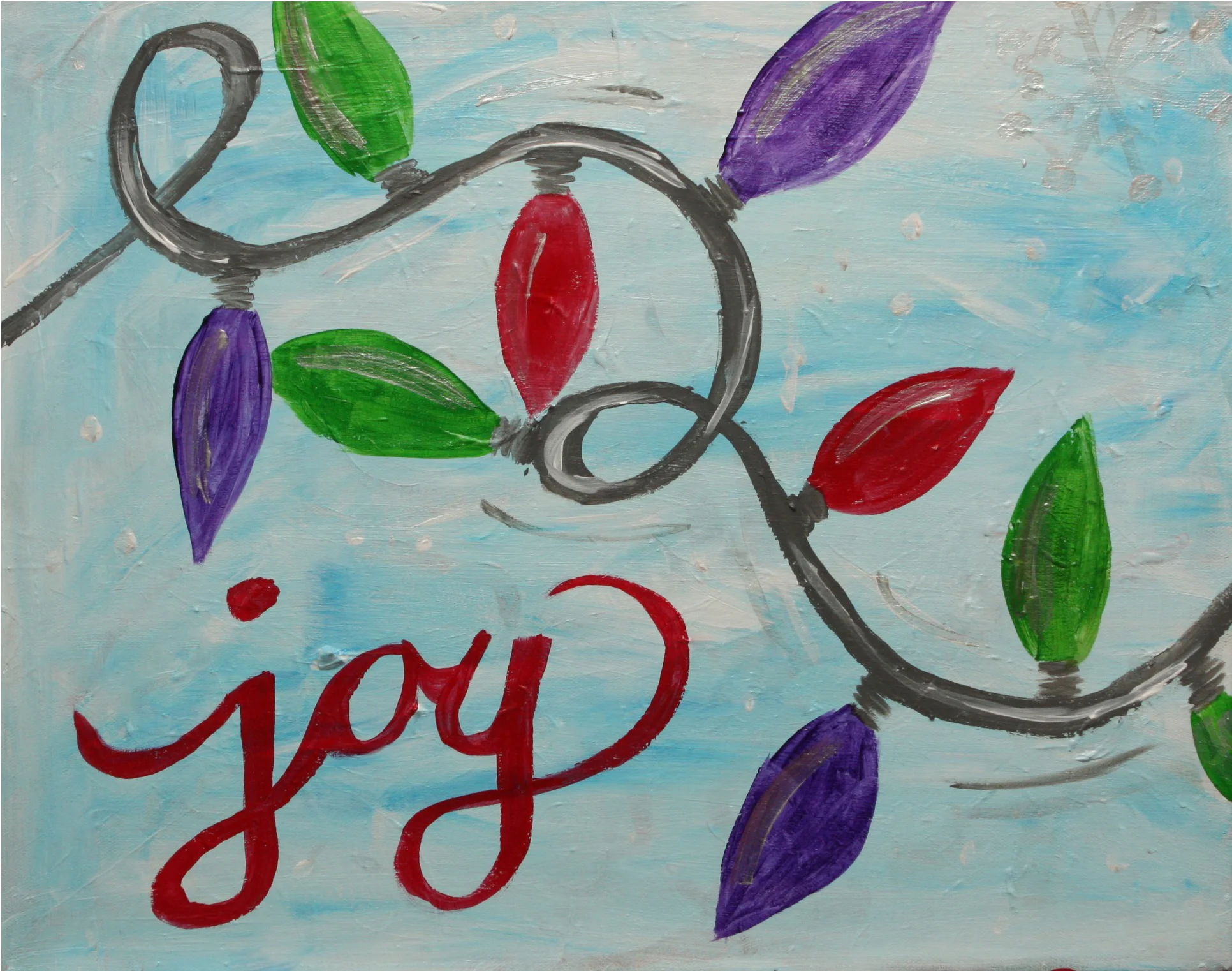 Joy Christmas Light Painting
