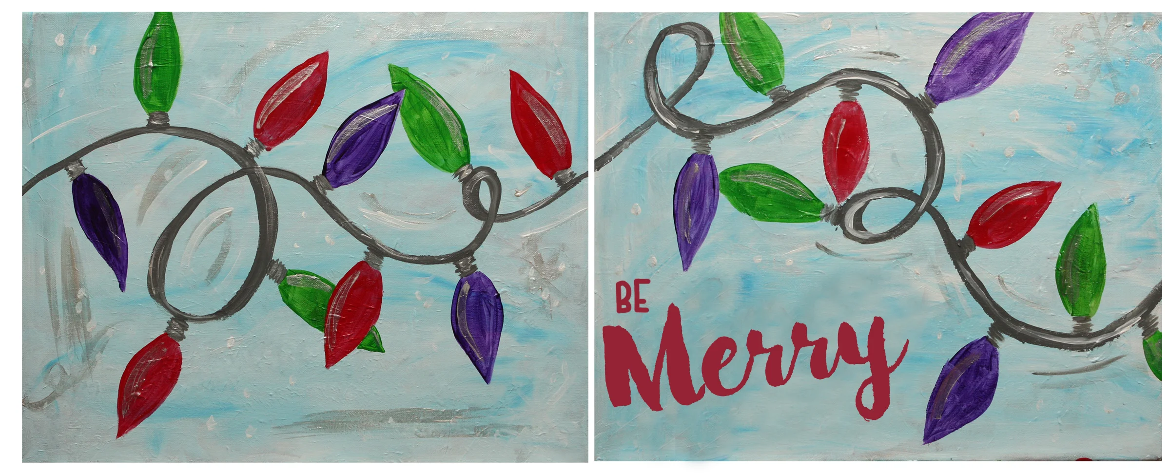 Christmas light diptych