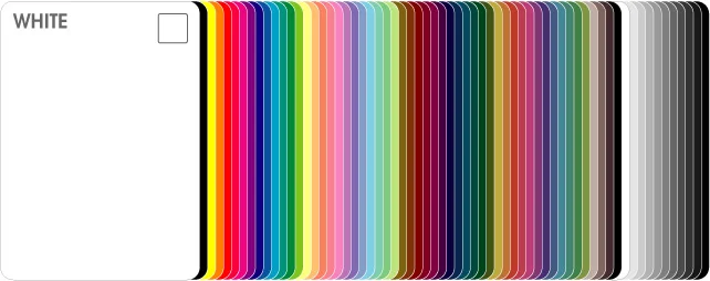 'Colour Basics' Colour Cards: 64 Hues, Tints, Shades, Tones, and Greys, from White to Black and back again