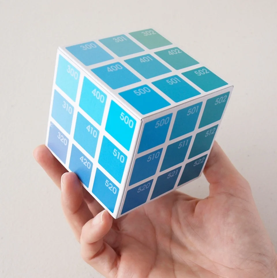 the completed Cyan Corner Cube