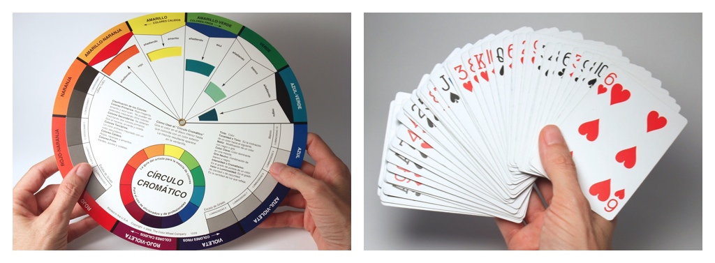 traditional wheel of colour, traditional deck of cards