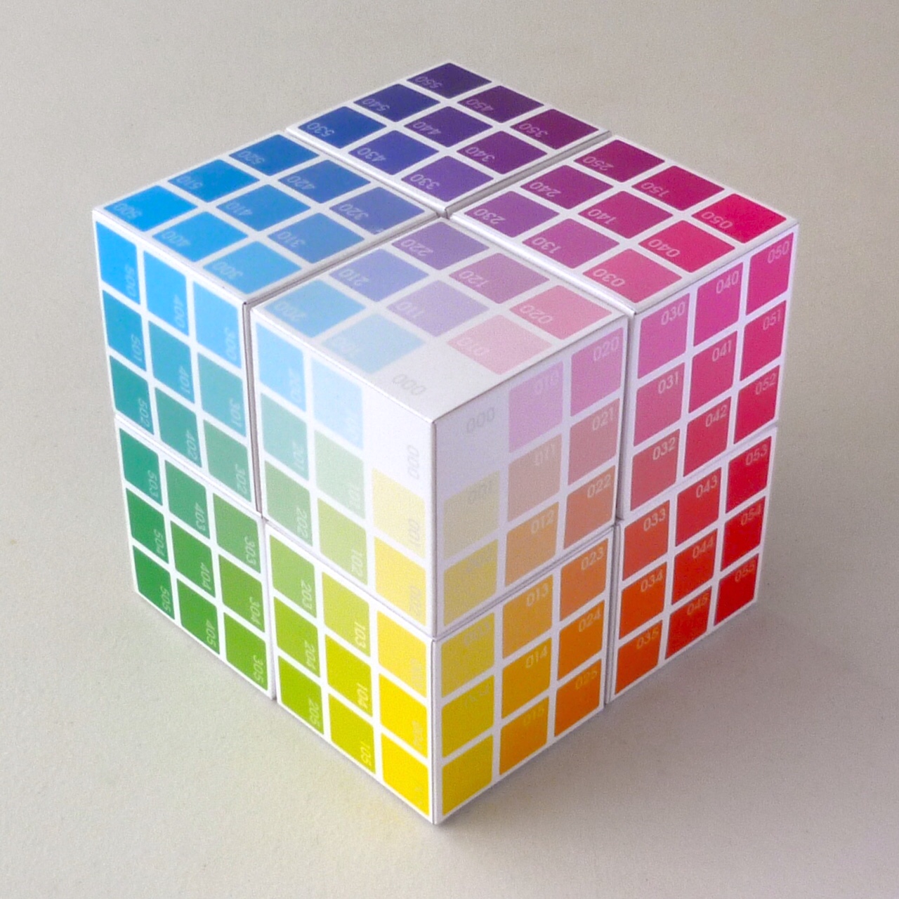 The BreakThroughColour Colour Cube | a 3D model to complement the 216 Colour Cards in the BTC deck 