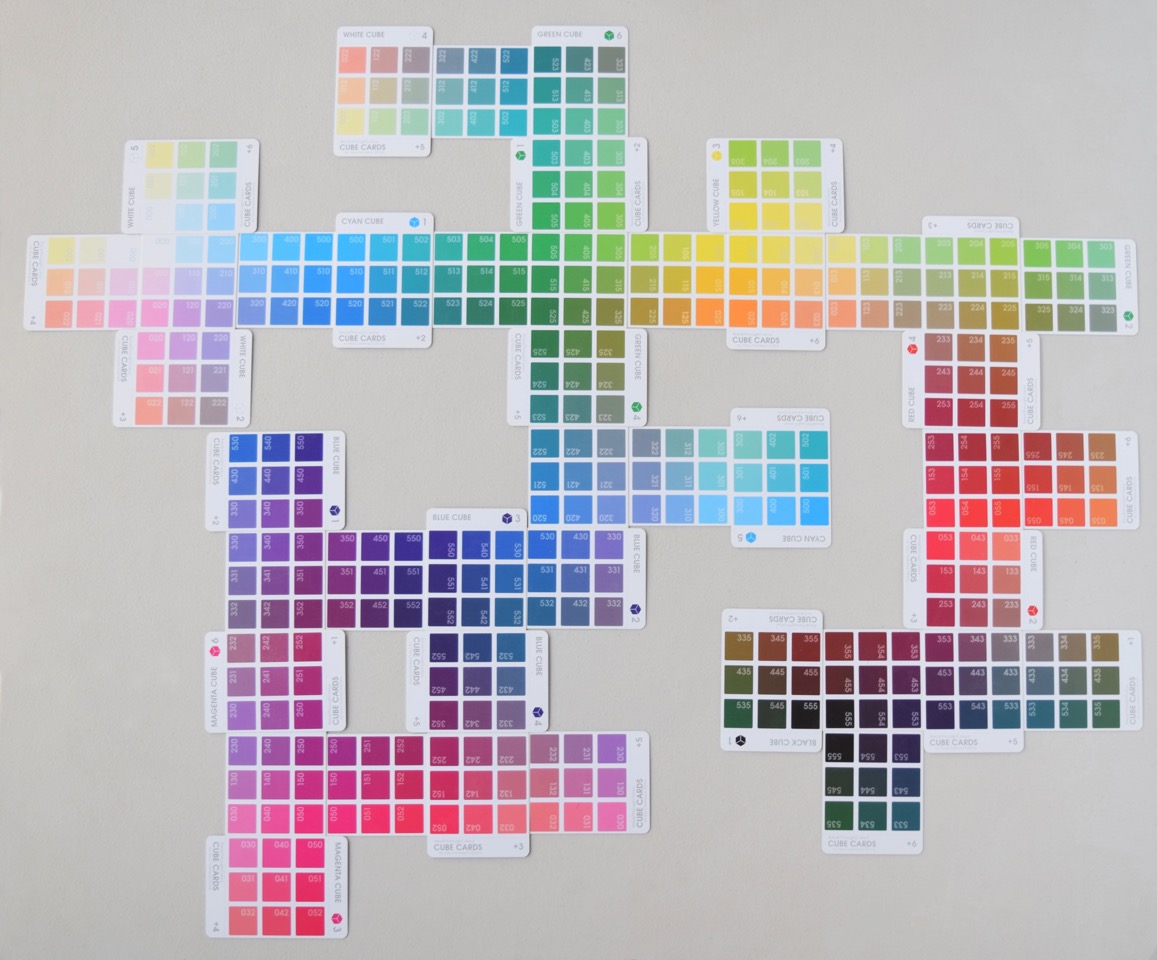 Who says Cube Cards have to be cubed? Here are almost all 54 BTC Cube Cards connected in a grid. 