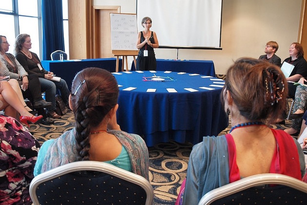 Kopila and Wendy look on from their front row seats during my 'BreakThroughColour' presentation in Malta in 2014