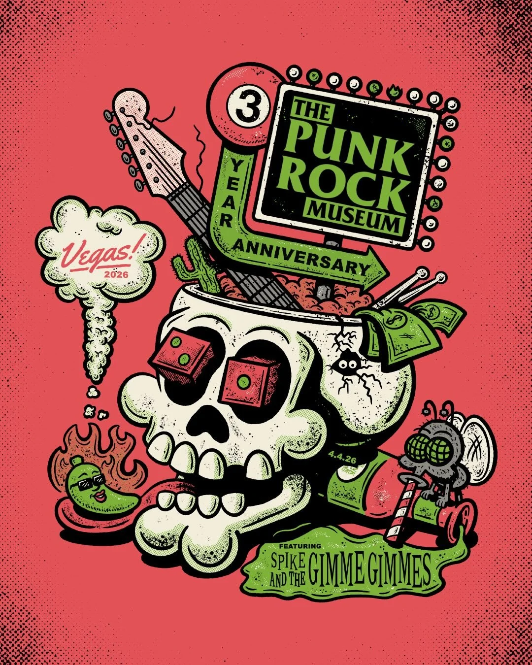 New work for the one and only @thepunkrockmuseum! I was asked to create a graphic celebrating their three year anniversary and this project felt like a full circle moment. 

When people ask me where I get my inspiration, it often turns into a convers