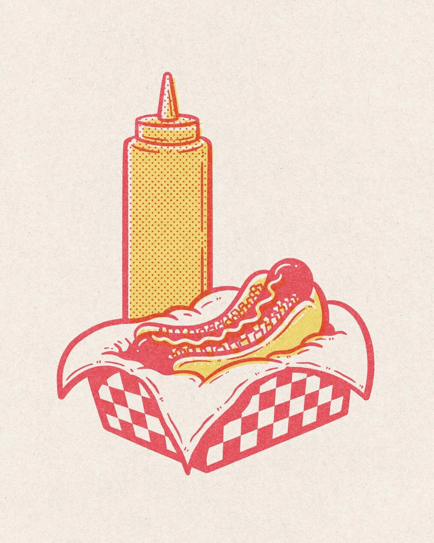 Little Friday Work in Progress. Always a sucker for some juicy halftones, overlays, and off-register printing found in old magazines and comics.