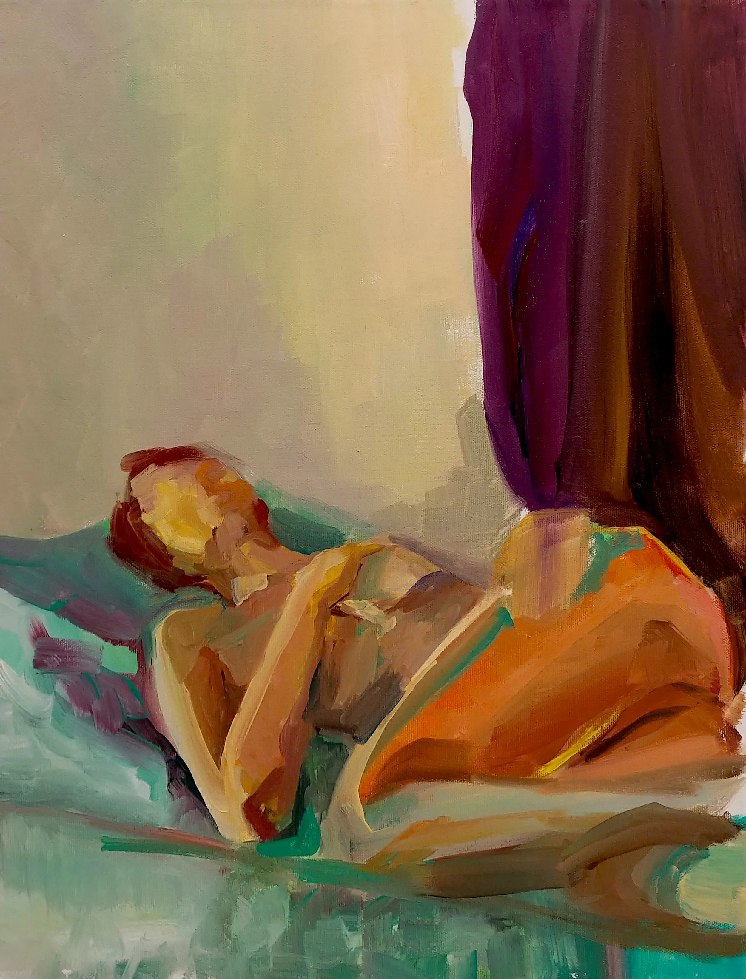 Pose 2 Oil 18in x 14in