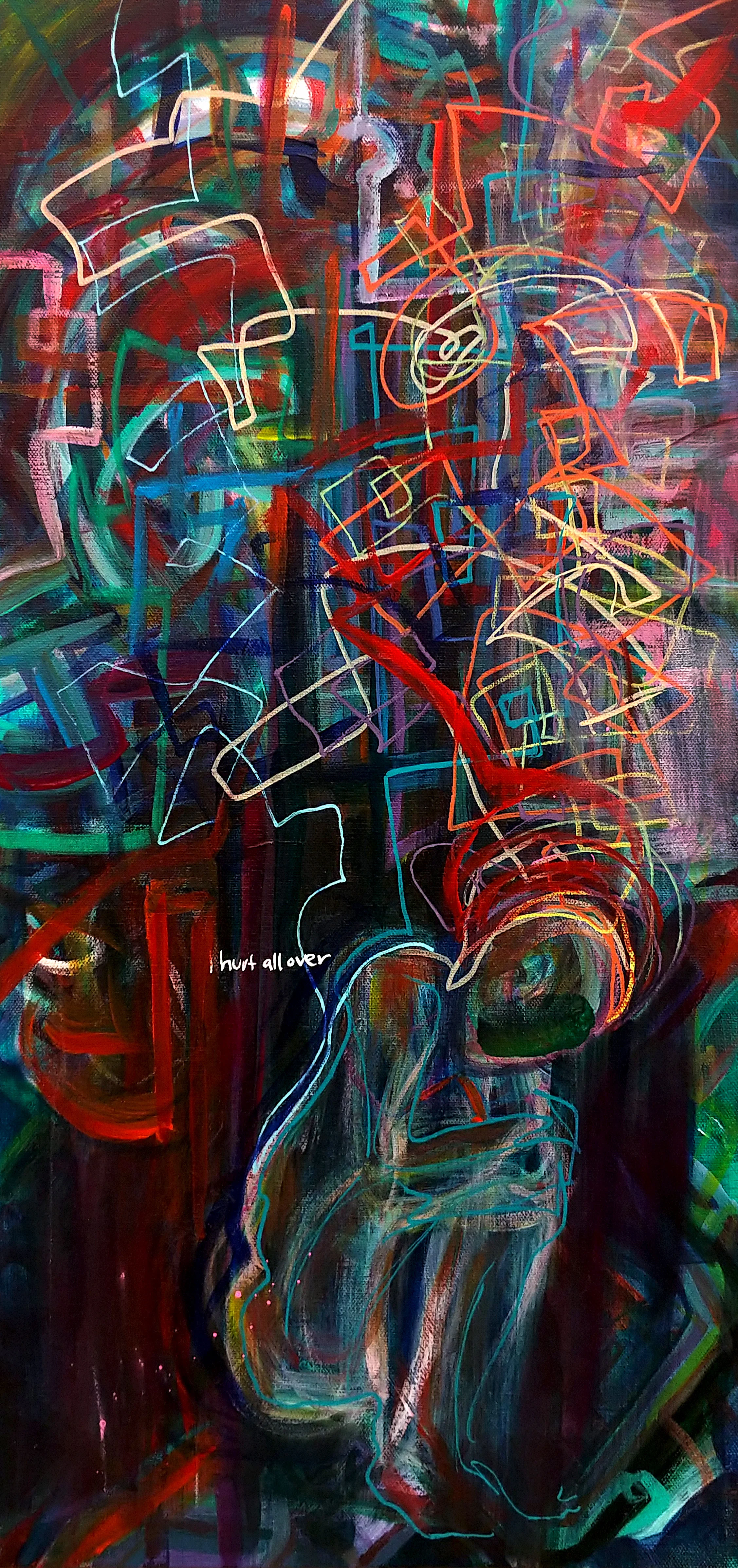 Hurt Mixed Media 24in x 12in