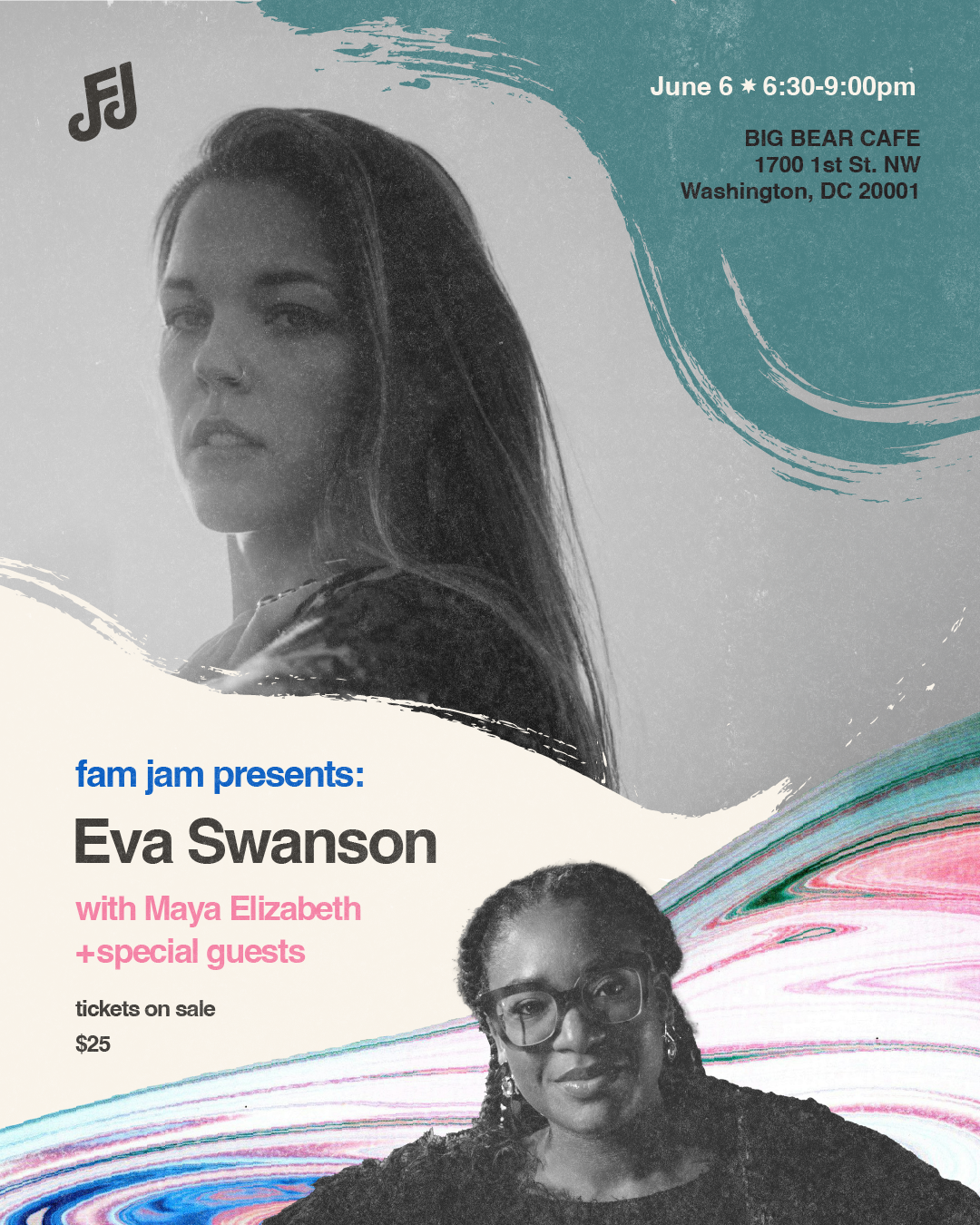 Friday - Fam Jam Presents: Eva Swanson w/ Maya Elizabeth + special guests