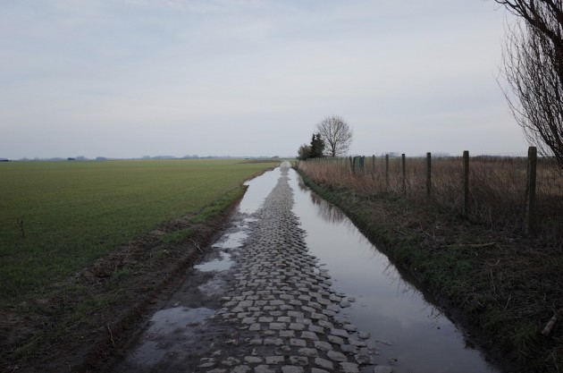 Carrefour de l'Arbre - a hidden pave roadway discovered by Alain Bernard, and now a part of the Roubaix route. I'm sure the riders thank you for that .