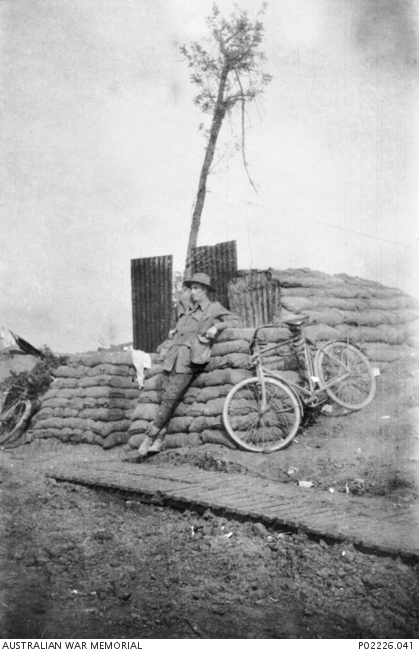 Flanders 1917; Lt Wal Higgins & Lt Cyril Lawrence (not shown) of the Royal Australian Engineers