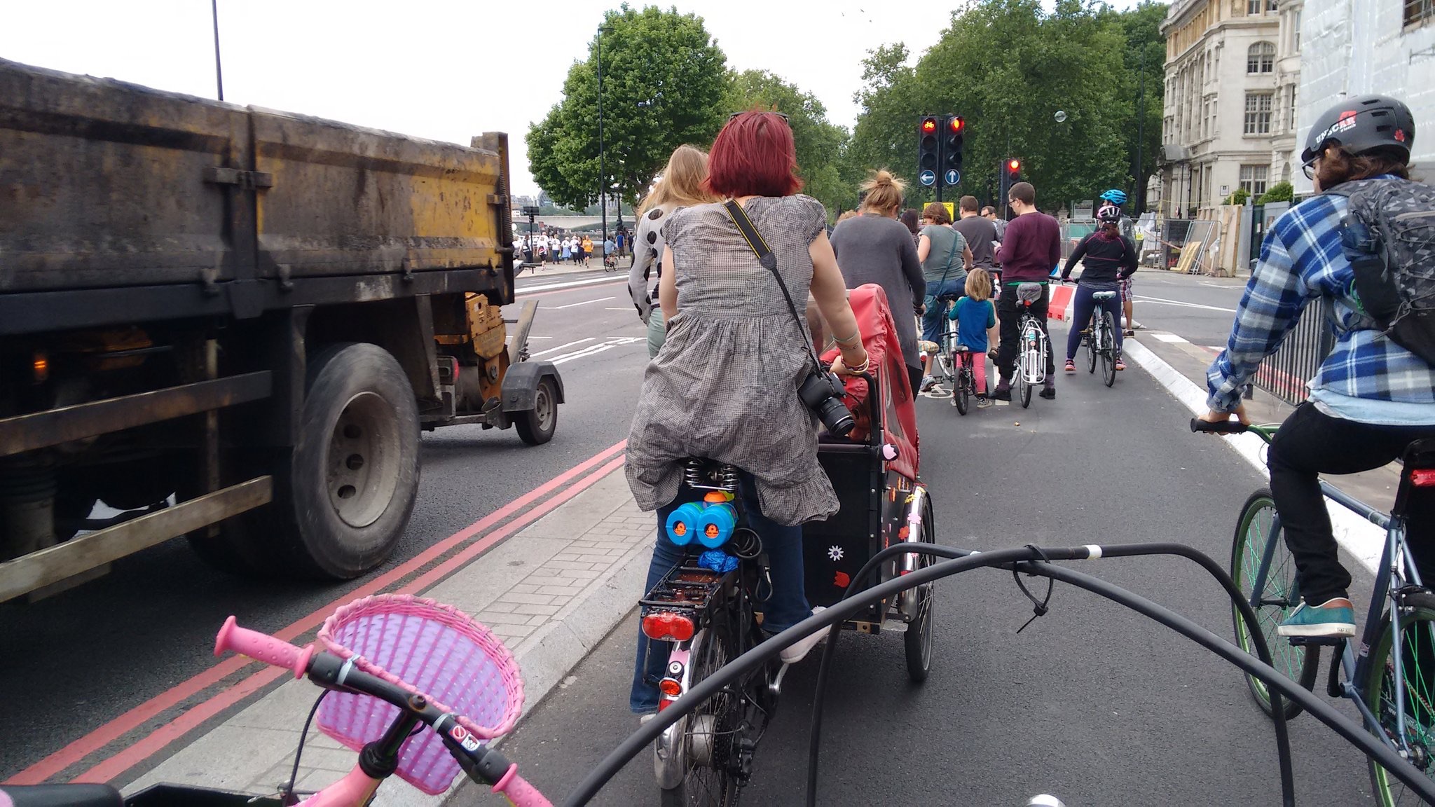 Every single one of them is one less car. Except maybe whoever's riding the pink bike.