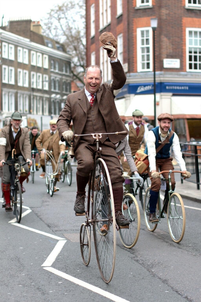 Excuse me old bean, do you mind frightfully if I pass you whilst on my velocycle ?