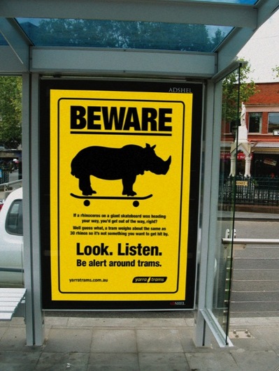 Spike, the Yarra Trams rhino measurement scale. God, I love Melbourne sooo much.