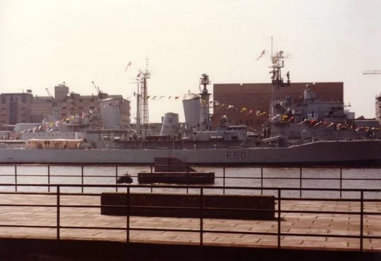 Alongside HMS Belfast