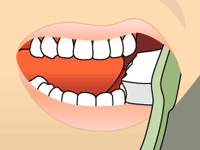 STEP 1 | Place your toothbrush at a 45 degree angle to your gum.
