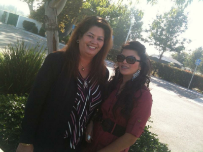 Ashley with her mom Loretta at a family wedding in California.