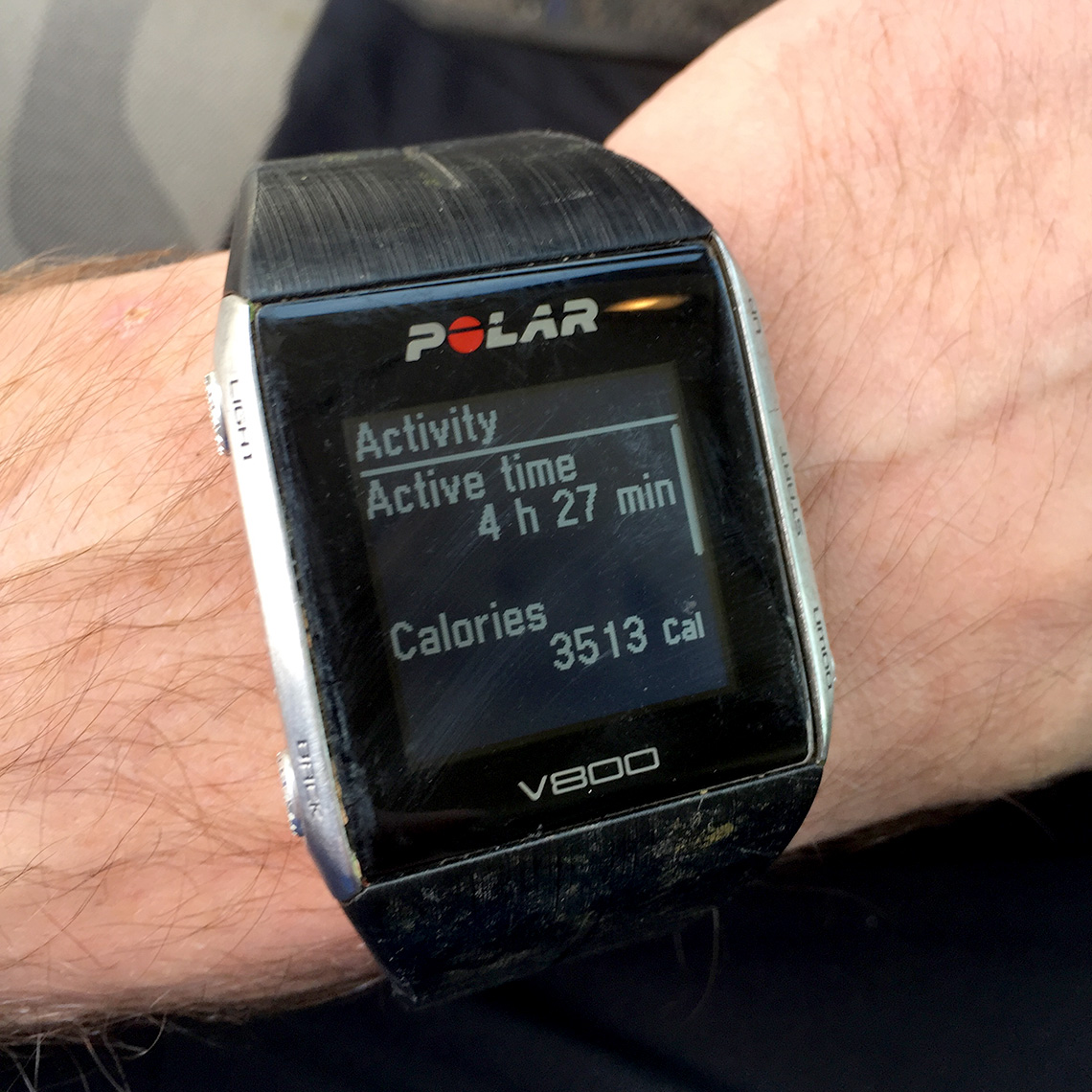 What a big effort day looks like via my watch ...