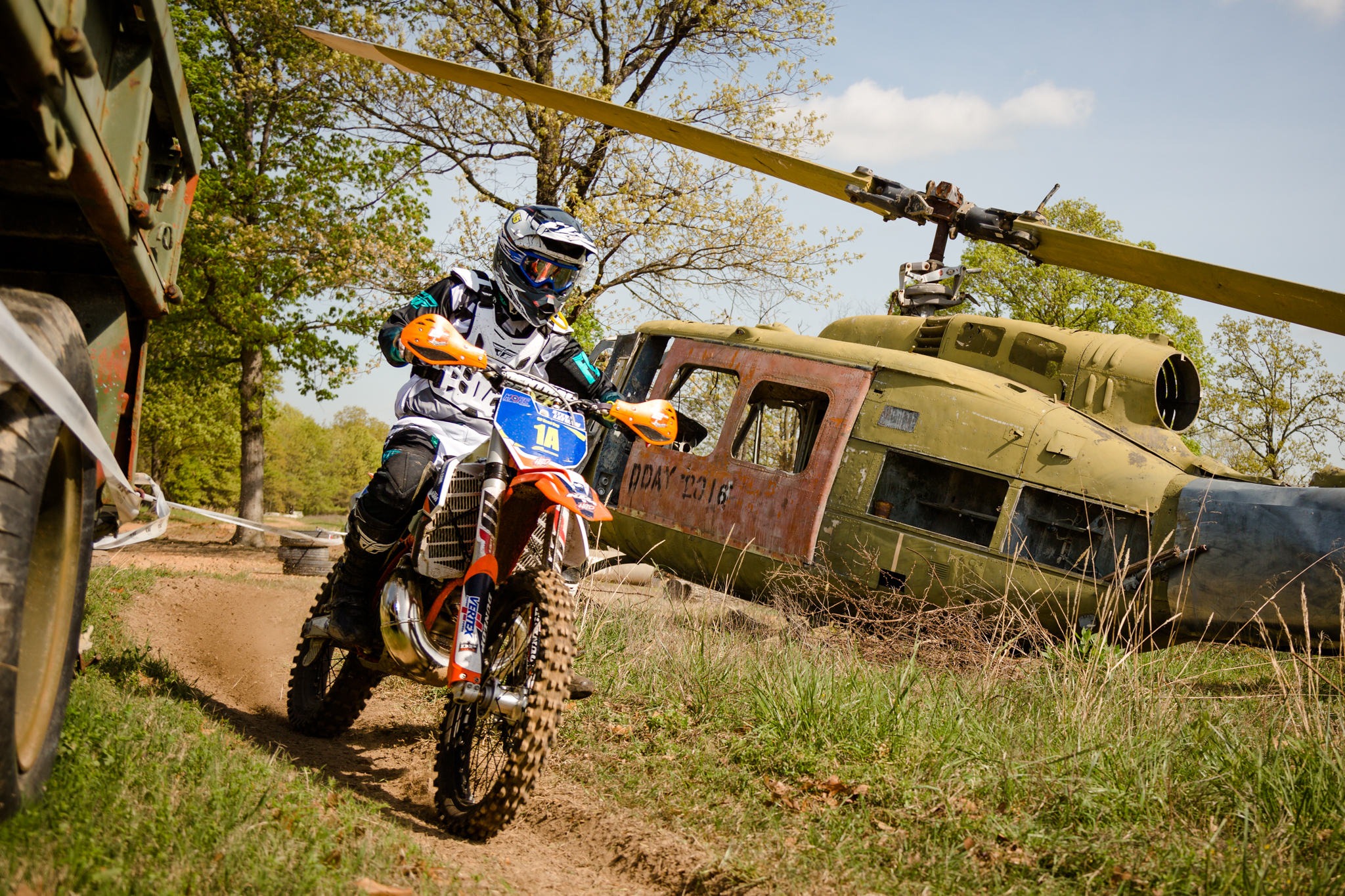 Not only does Steve Leivan race off-road motorcycles, he also helps promote off-road events. Photo: Robin Nordmeyer.