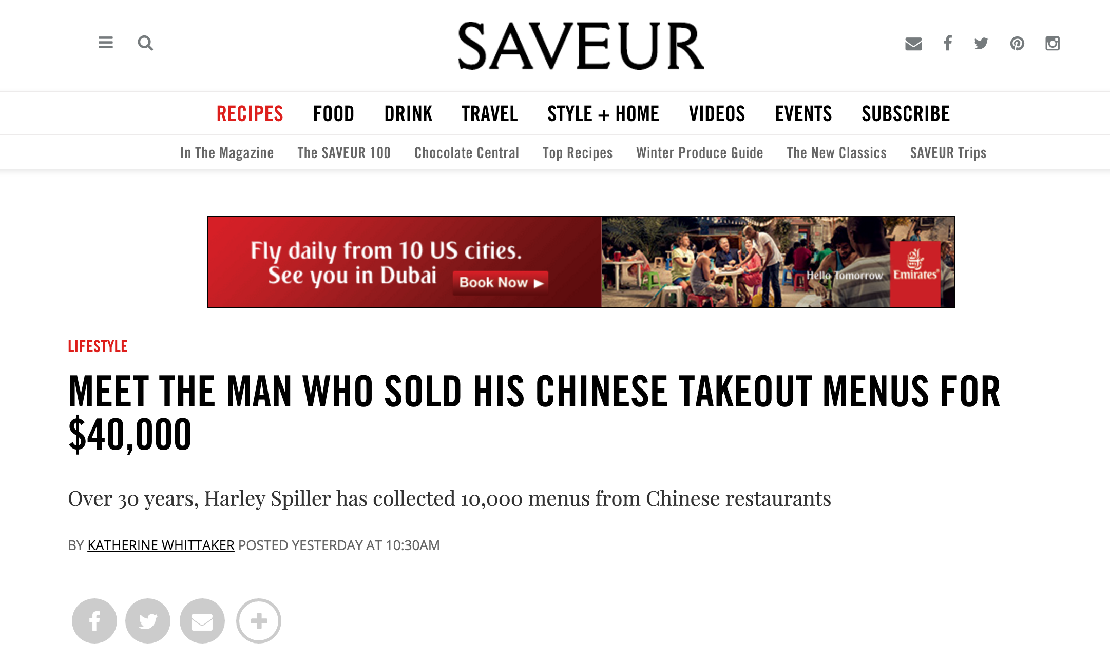 Meet the Man Who Sold His Chinese Takeout Menus for $40,000