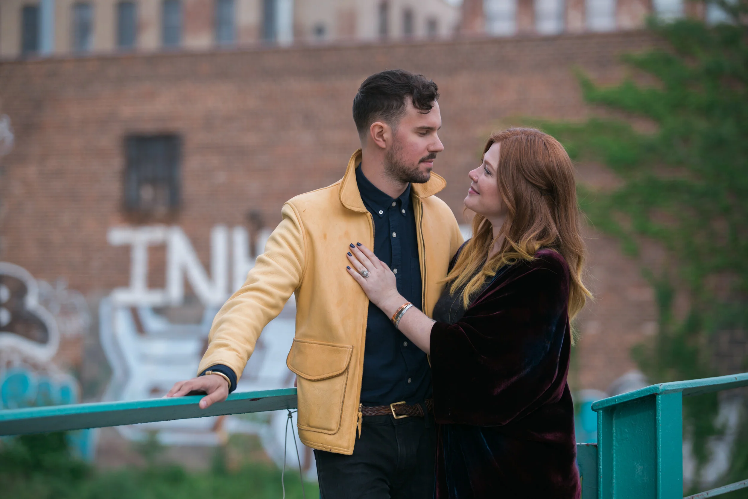 Natasha &amp; Max | Artsy Tattoo Shop Engagement Session | Brooklyn, NY