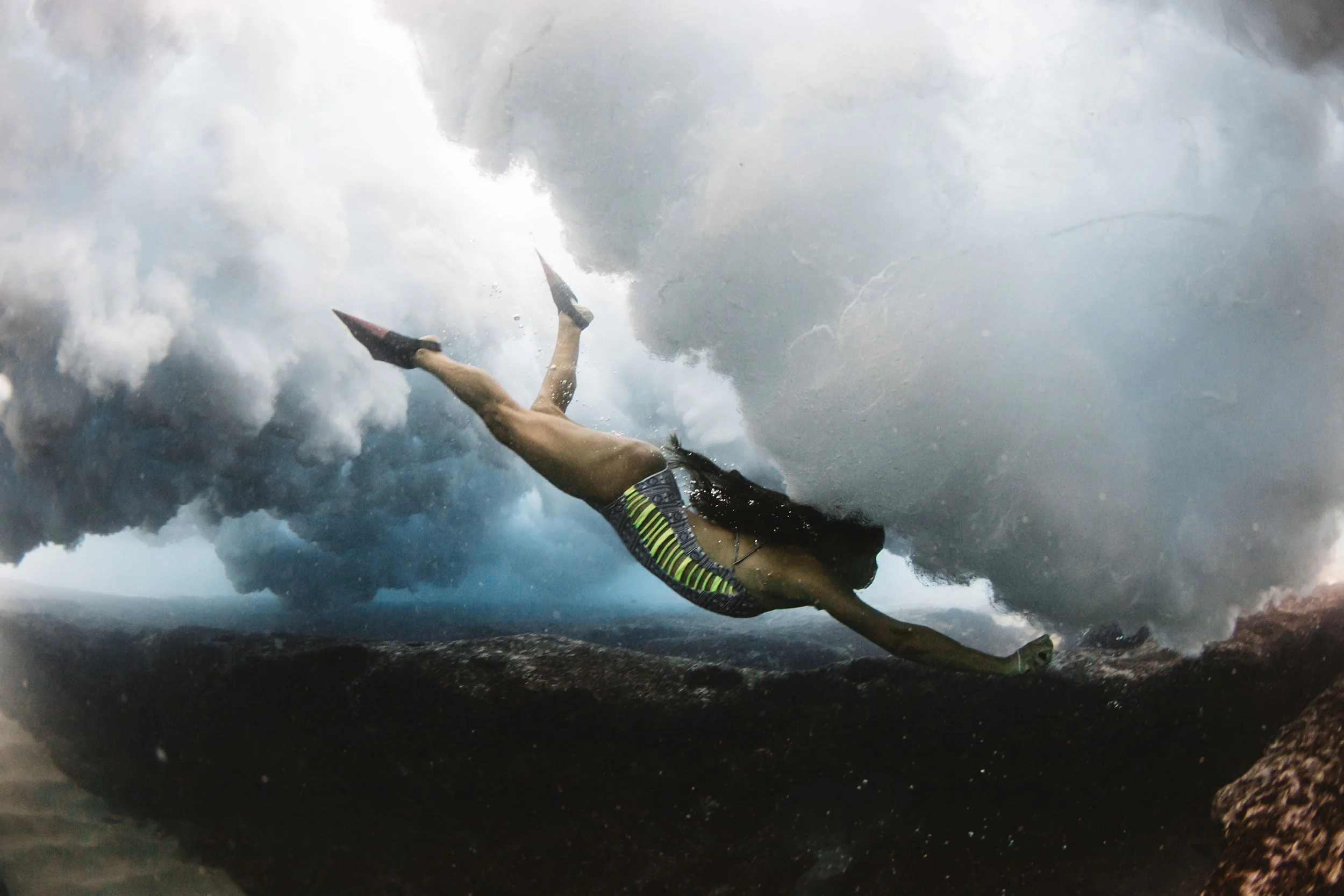 model below the waves pipeline