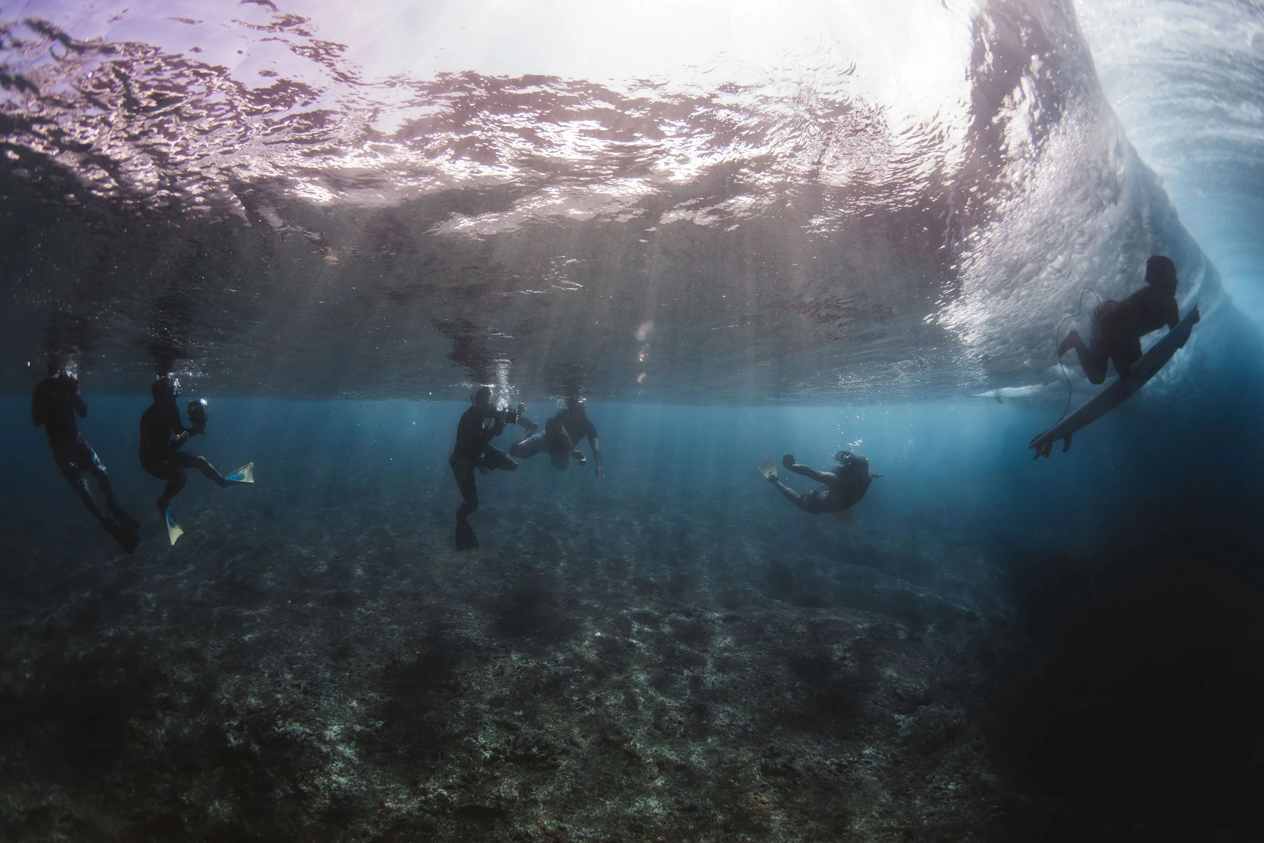 below the waves at pipe