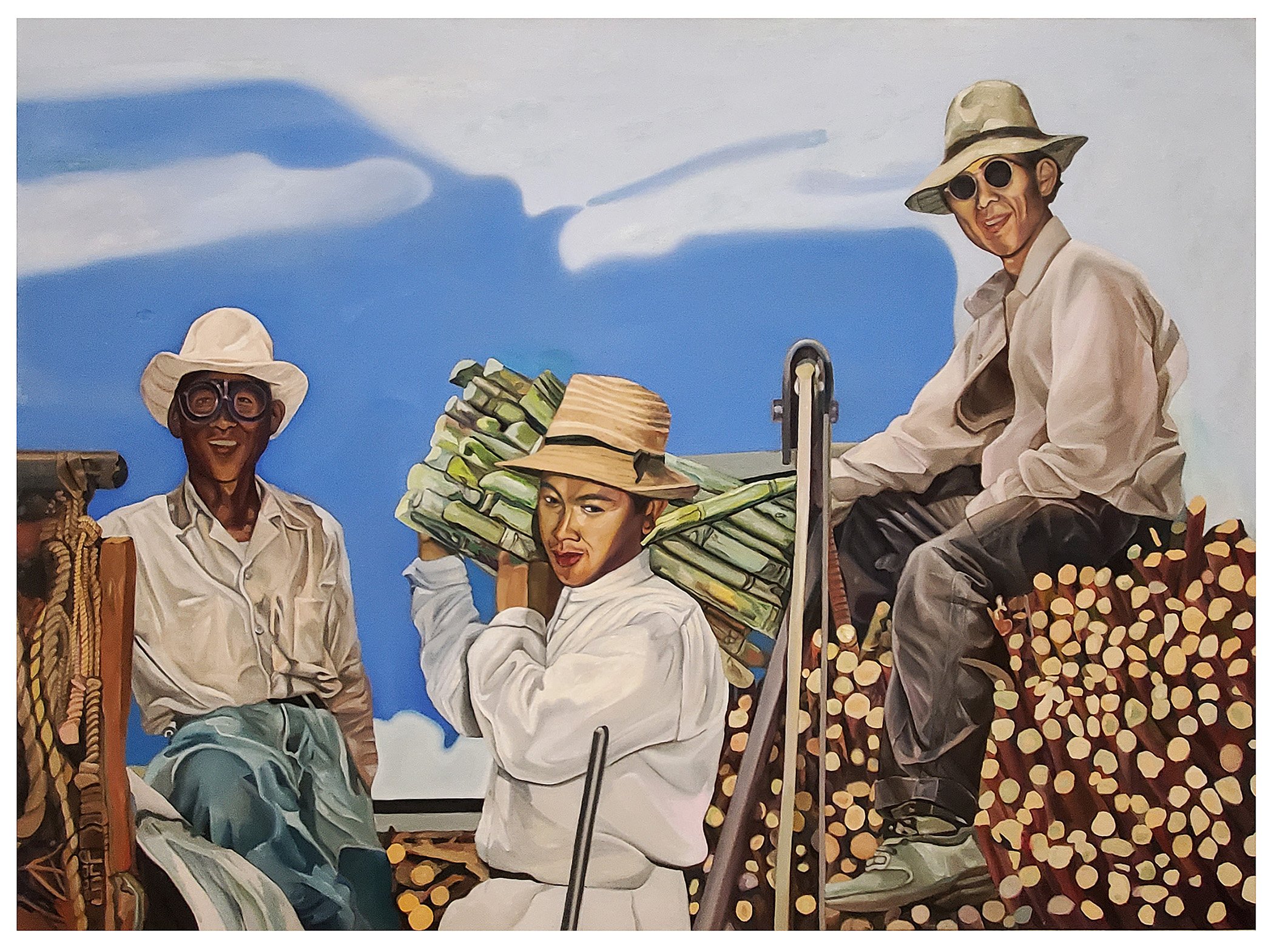 Filipino Workers In A Sugar Cane Plantation in Hawaii