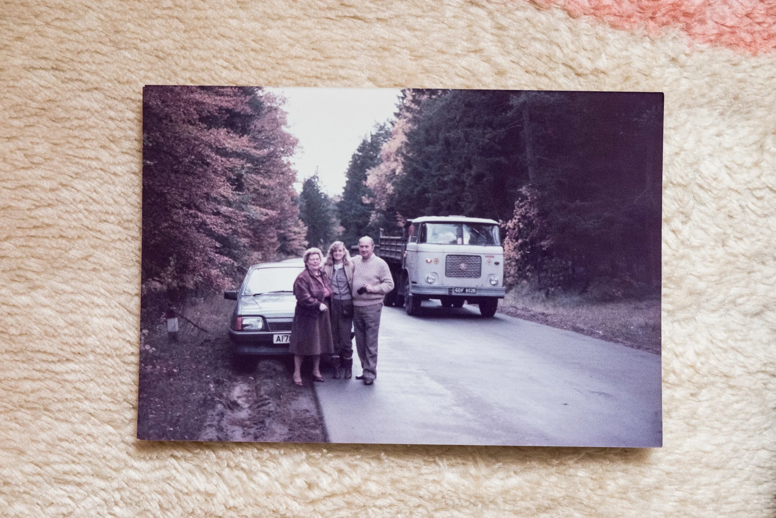 Mum, Nana and Dziadek on their way to the farm (Dad was taking the photo).