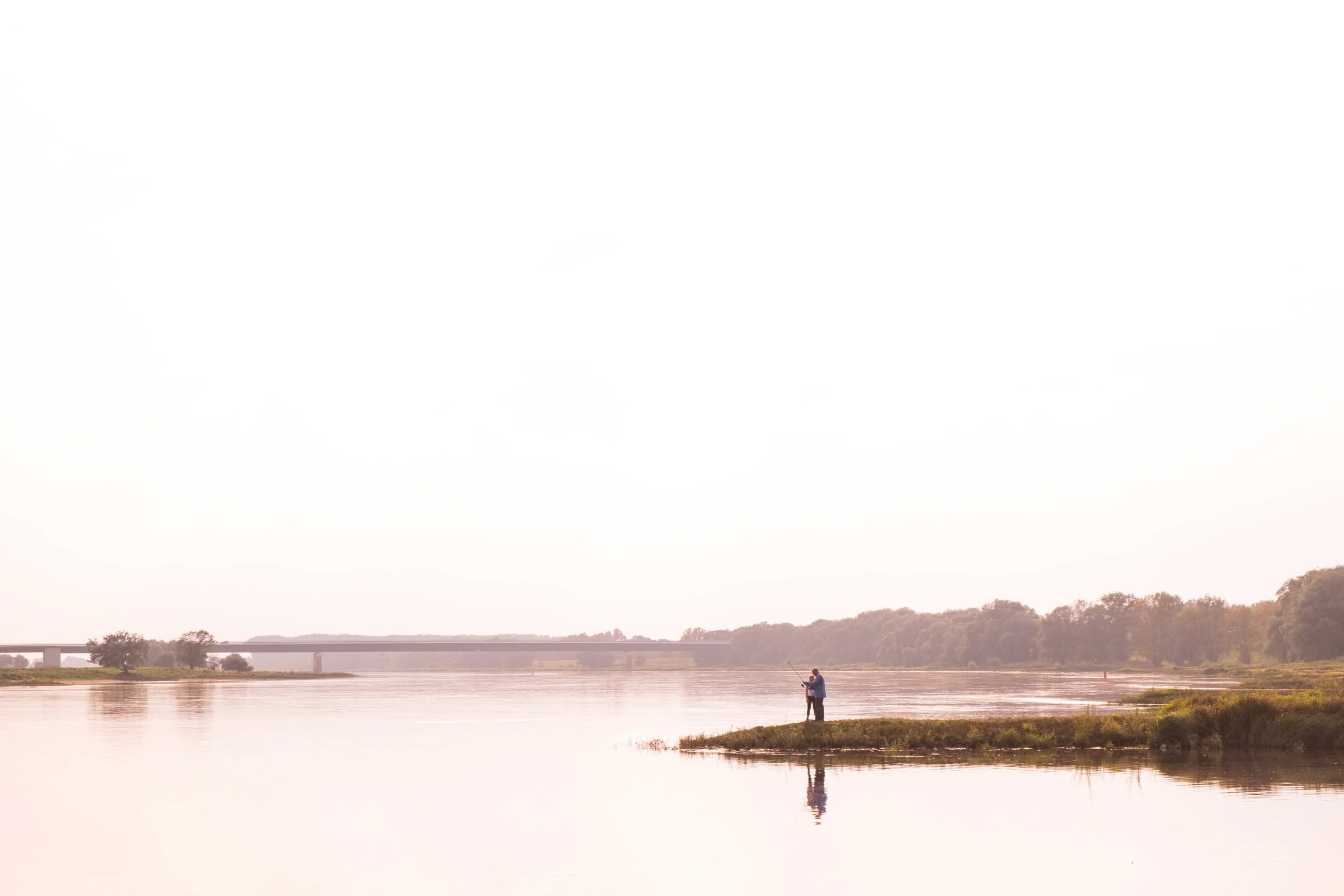 Fishing on the Elbe.