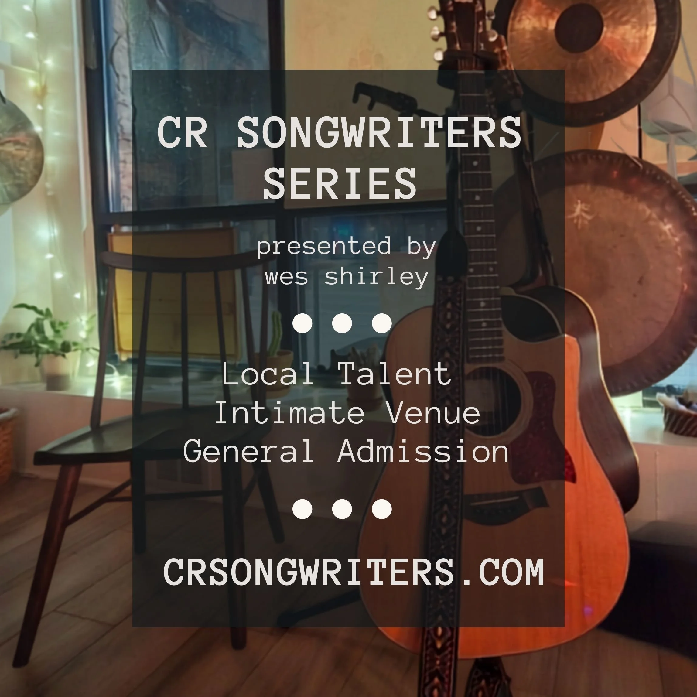 CR Songwriters Series: NOVEMBER 13th TALENT TO BE ANNOUNCED
