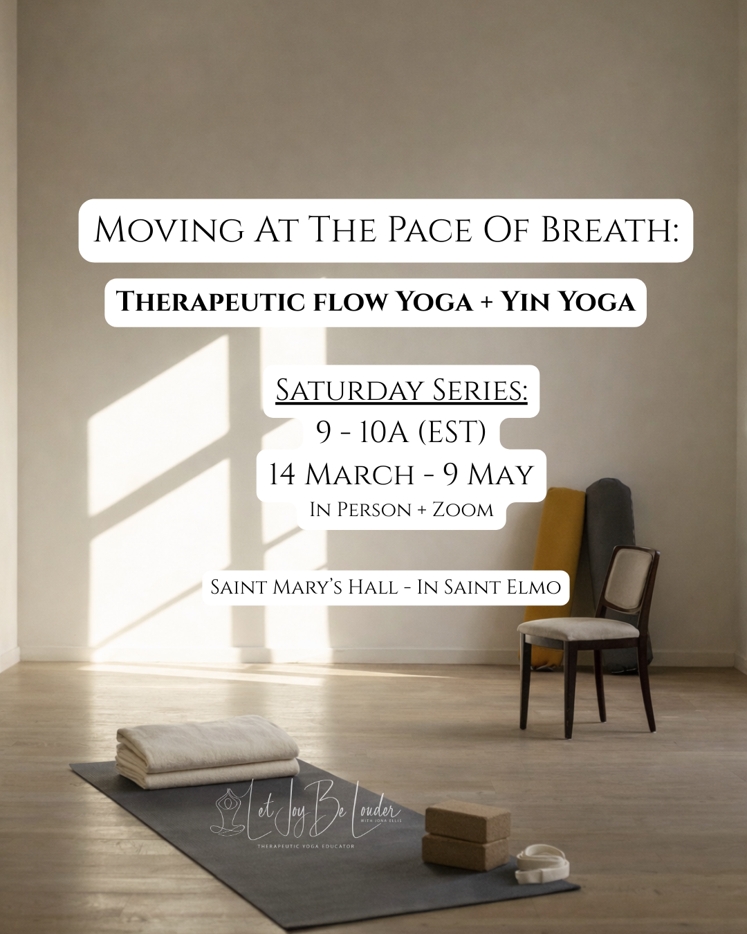 Saturday Series: In Person + Virtual