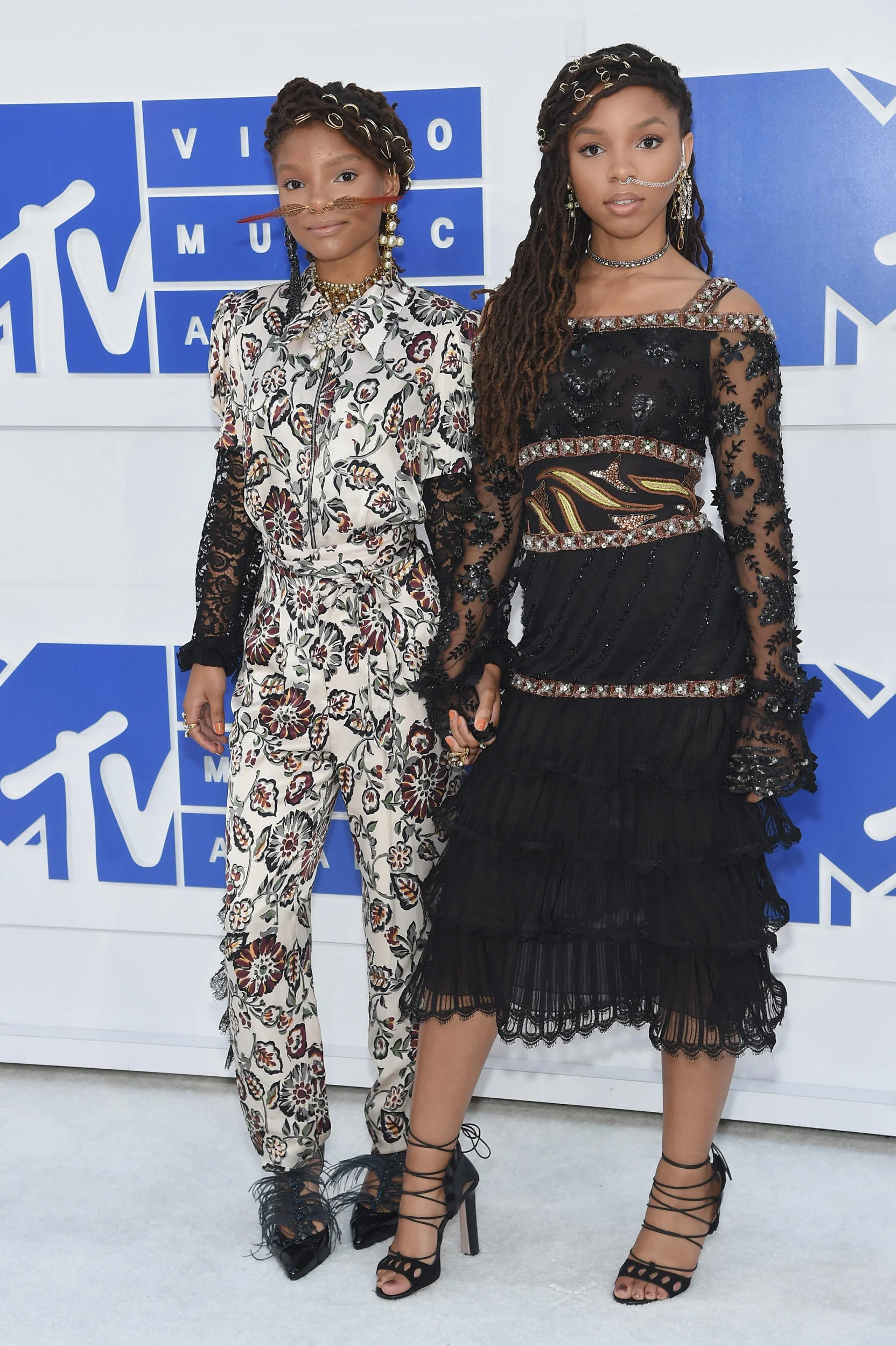 Chloe and Halle Bailey in Rodarte