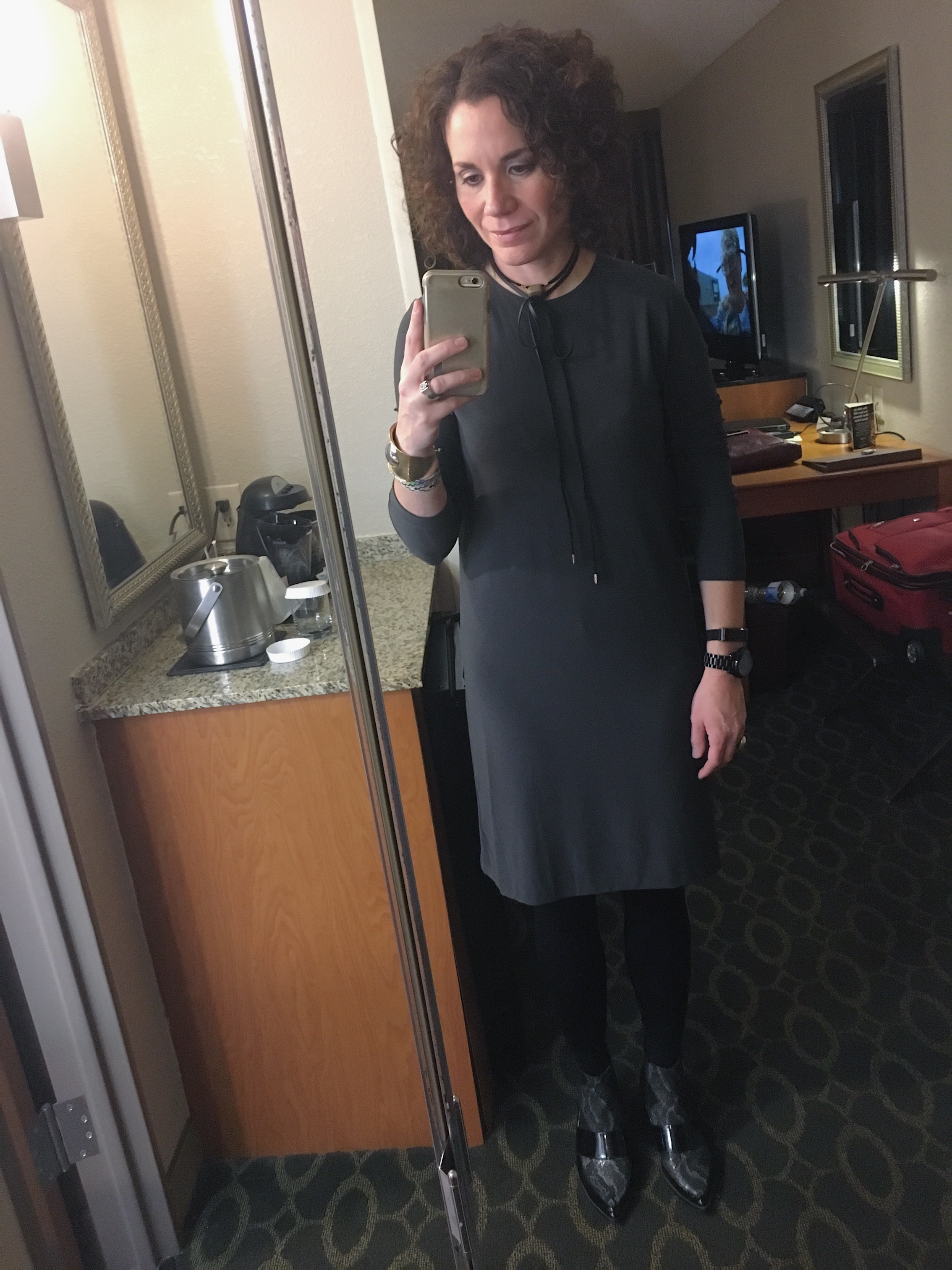Jersey dress KamaliKulture UAL (This was another $5 find!) | Necklace SOCA Clothing | Chelsea Boots ASOS