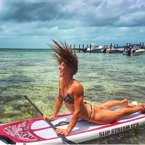 Where will your paddle take you today? Florida Team Rider 🔘 Seychelle doing a little SUP yoga. @mistral_int @surfstow @vestpac @sweetwaterwear @seychelle_sup #supyoga #yogainspiration #yogalover #yoga #sup #paddle #standuppaddleboard #standuppaddle