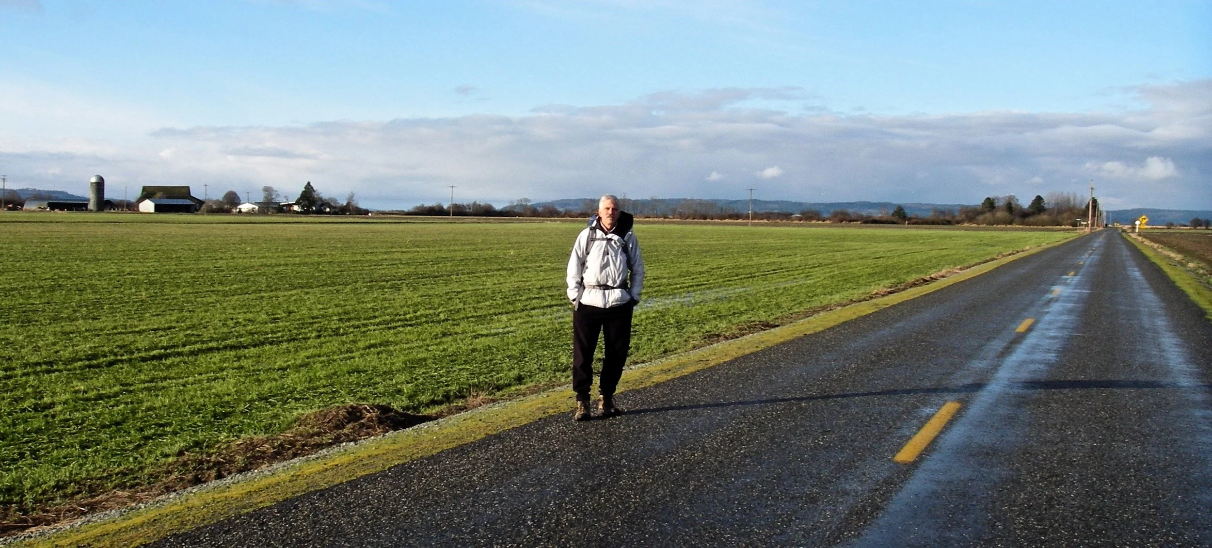 Kurt walking the Skagit Basin during his "year in circumference" in 2008