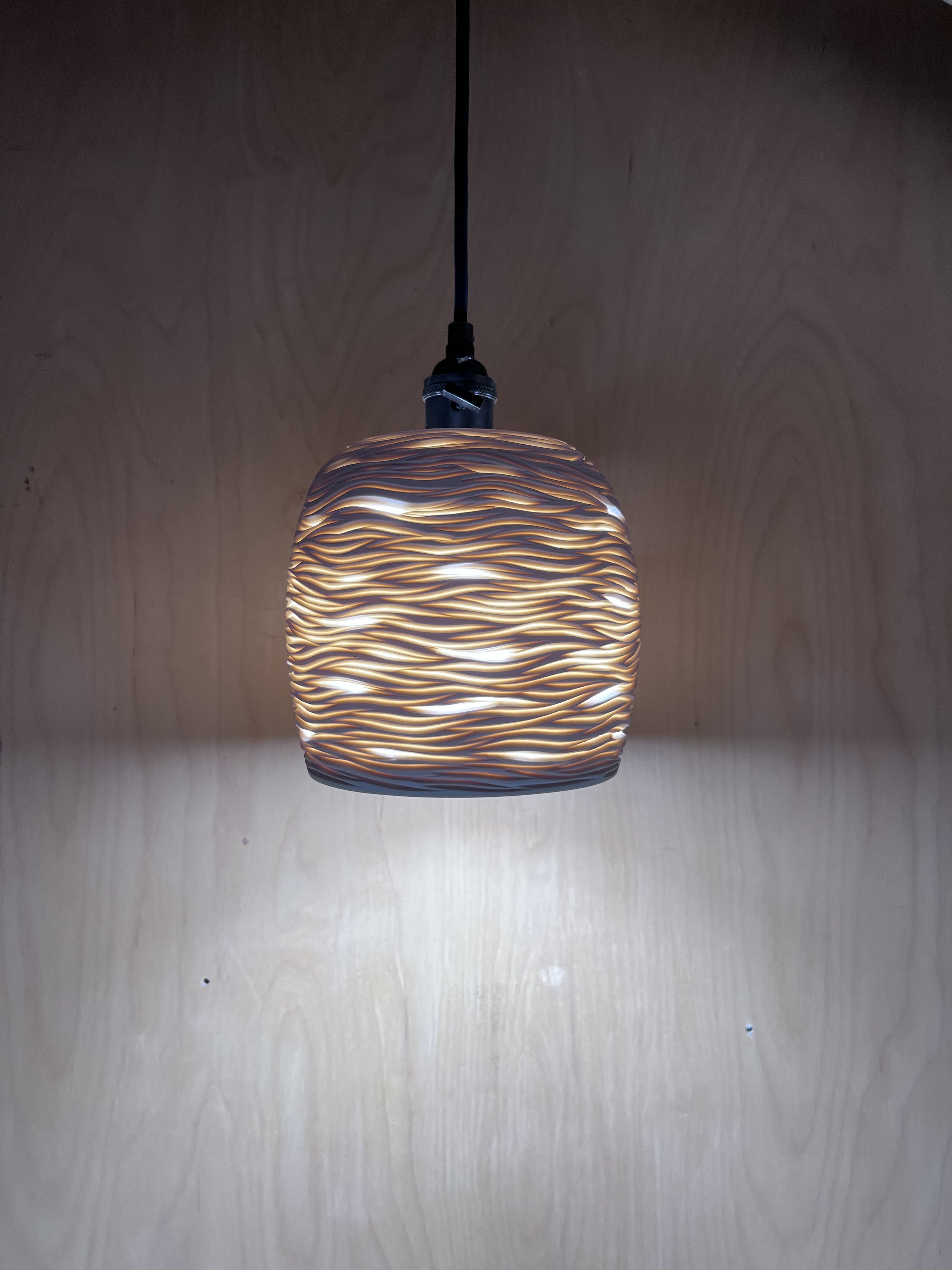 Wave Pattern~ porcelain pendant lamp