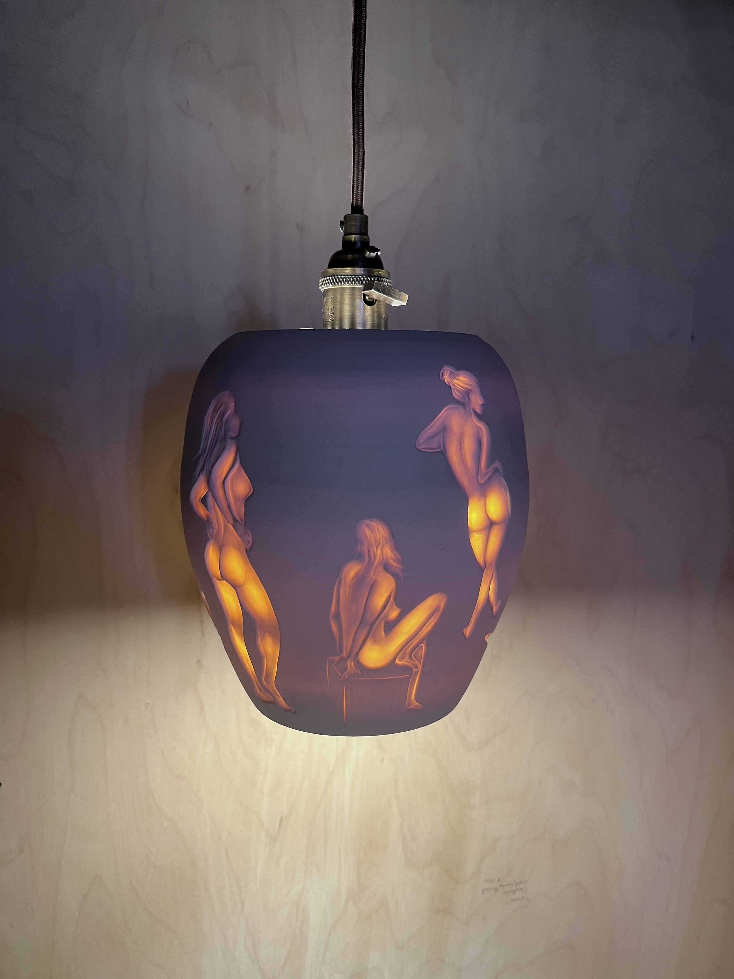 Pendant lamp ~ nude ladies