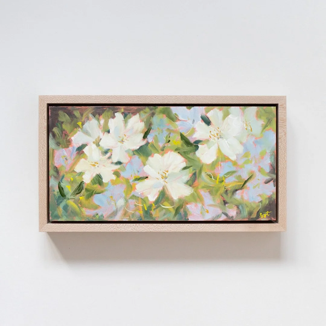 Azaleas in White No. 3, 6x12, sold