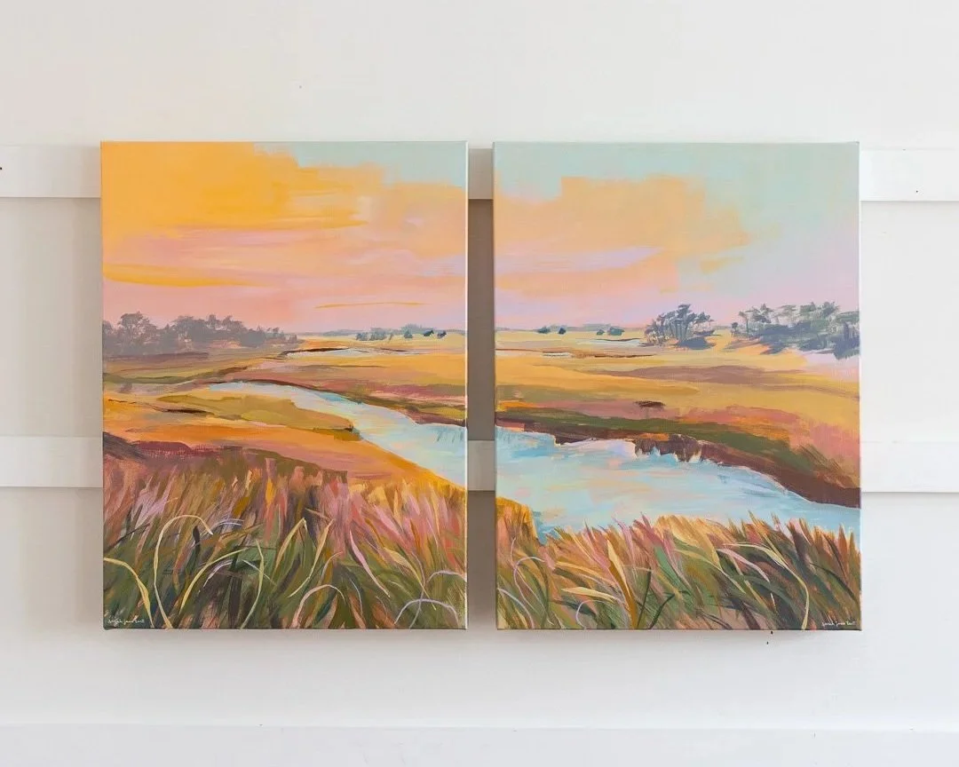 Little Palms | 18x24 Diptych