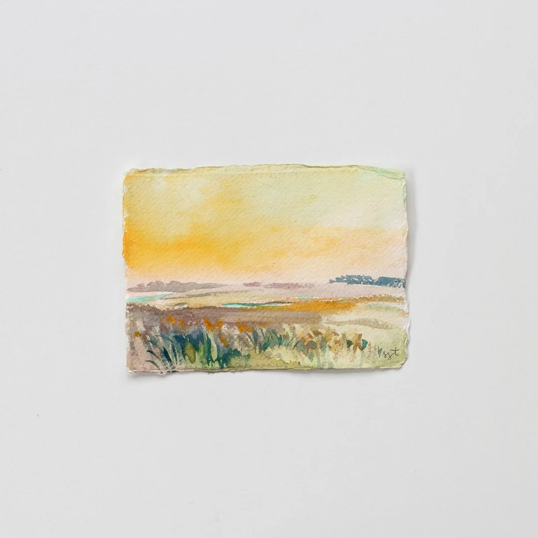 Watercolor Marsh Study No. 6 | 4x6