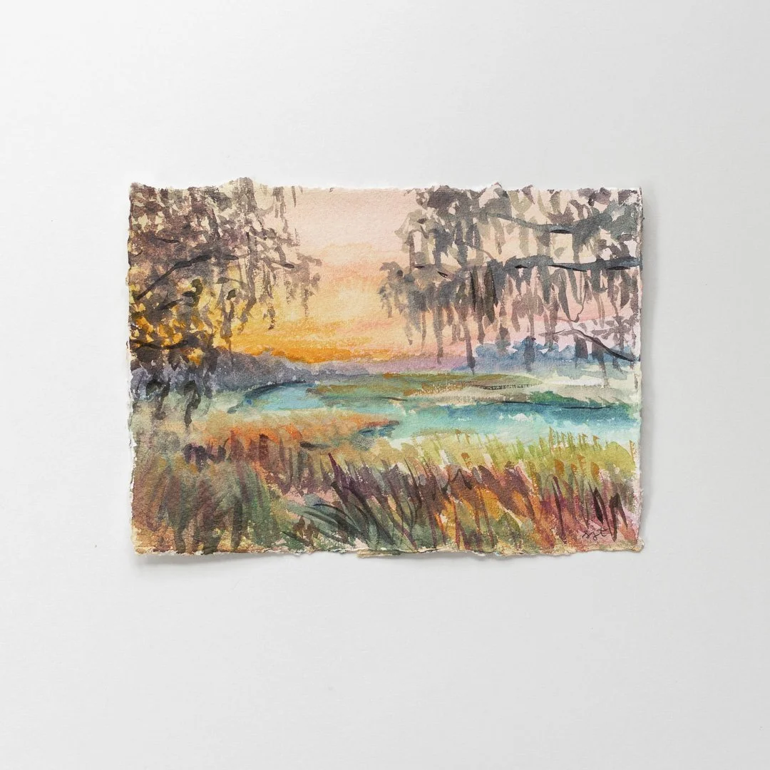 Watercolor Marsh Study No. 1 | 6x8