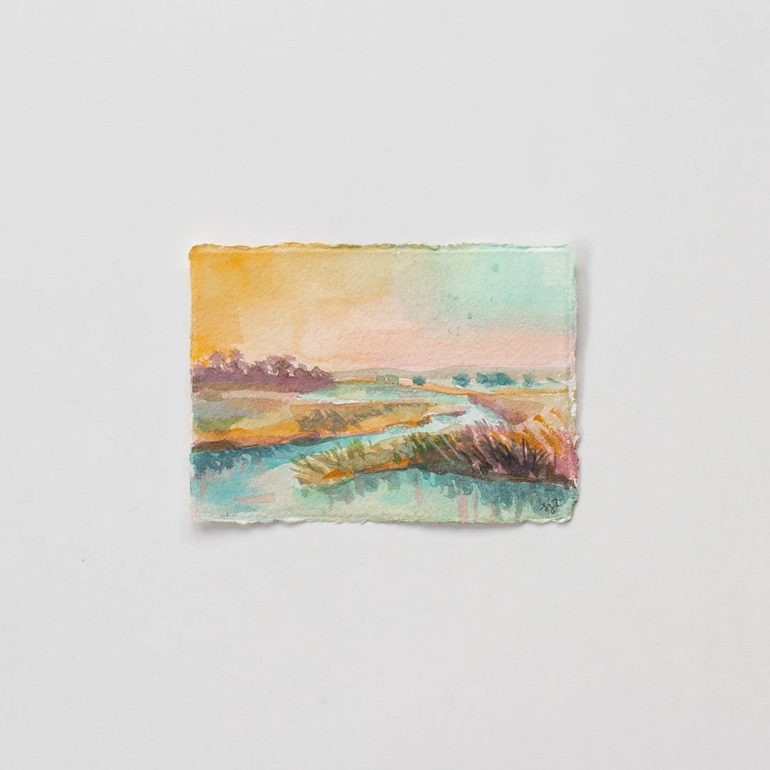 Watercolor Marsh Study No. 2 | 4x6