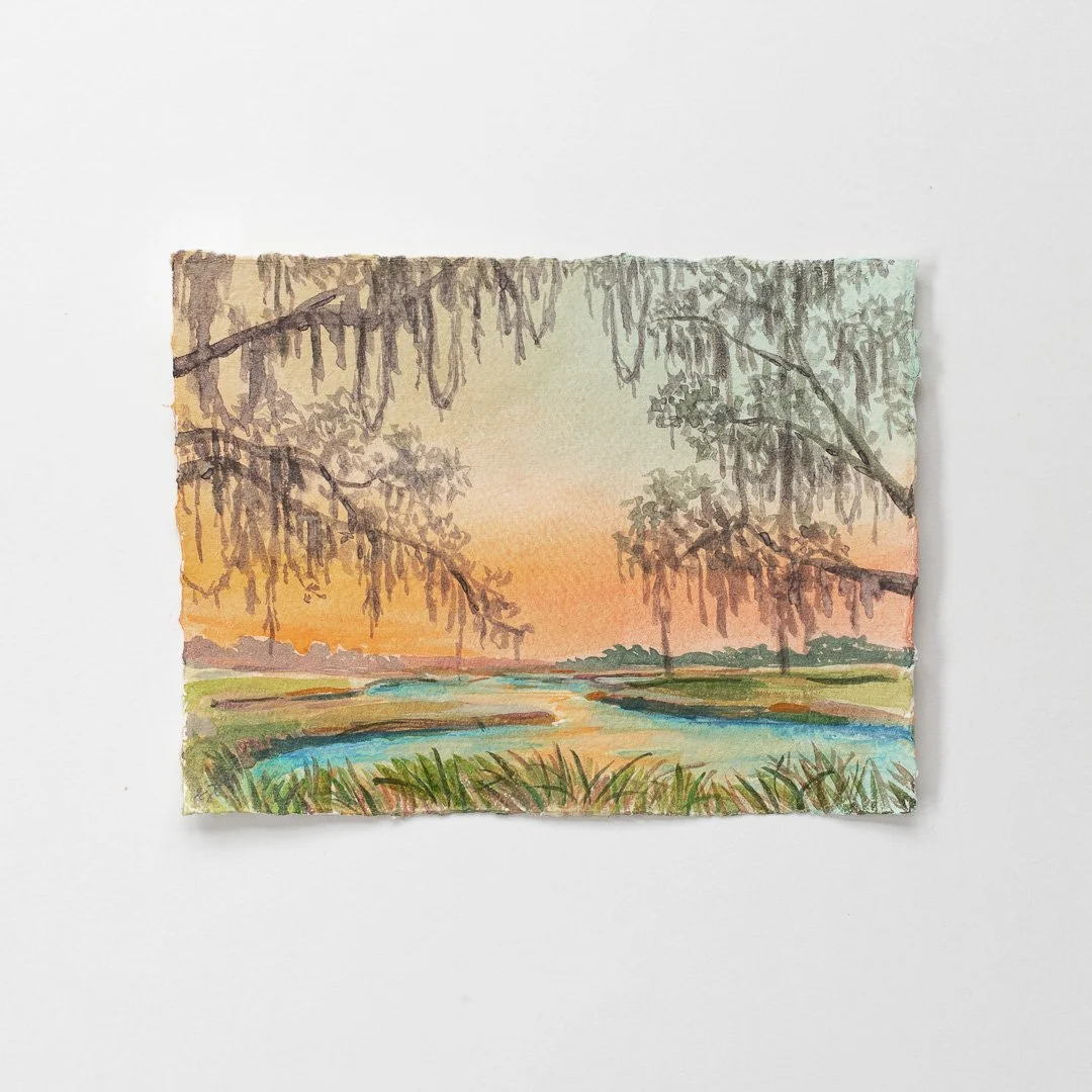 Watercolor Marsh Study No. 9 | 6x8