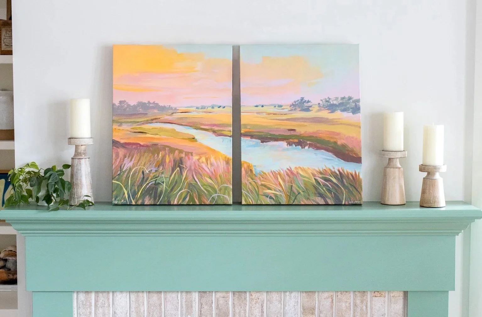 Little Palms | 18x24 Diptych