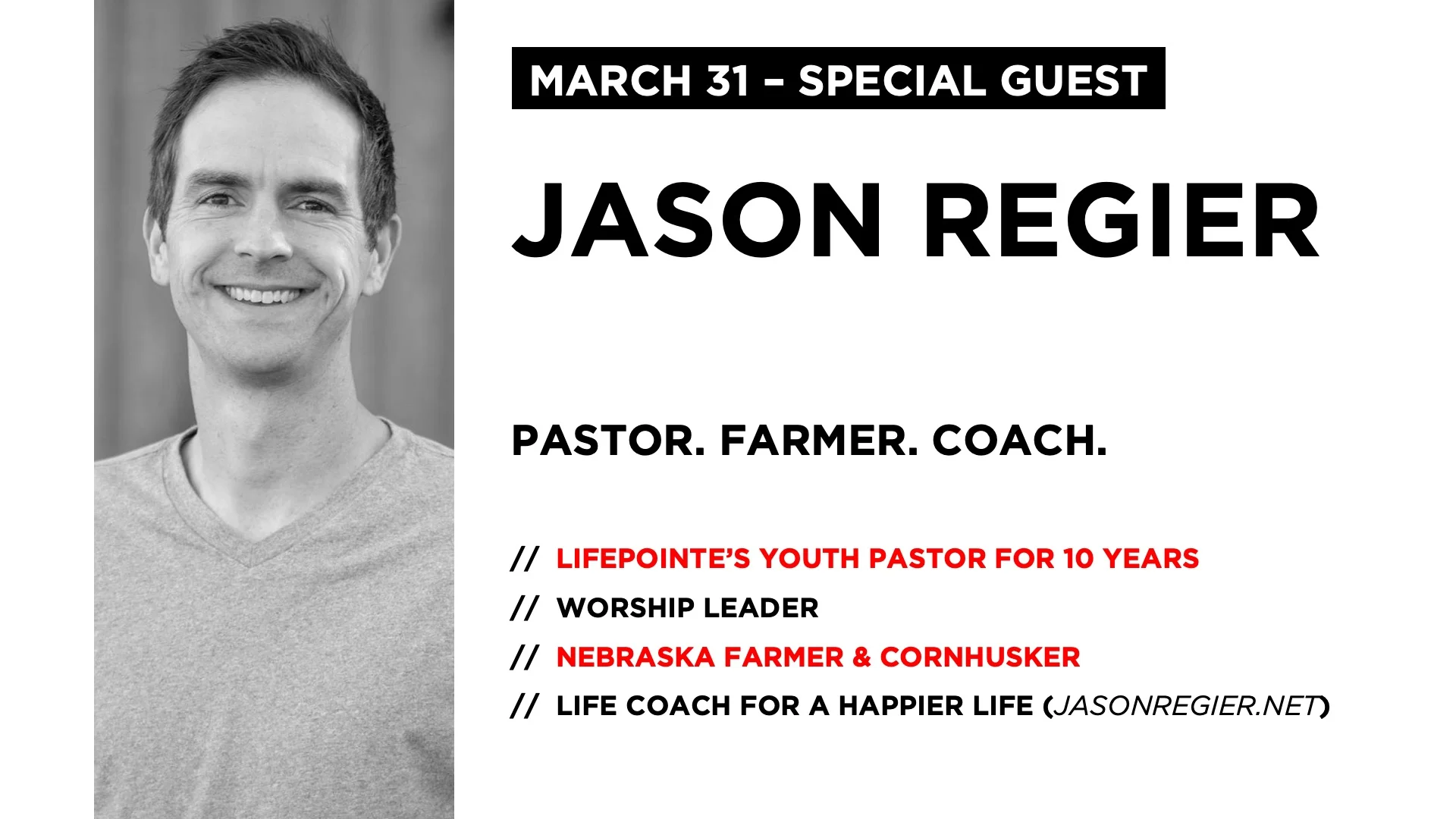GUEST SPEAKER:  JASON REGIER 