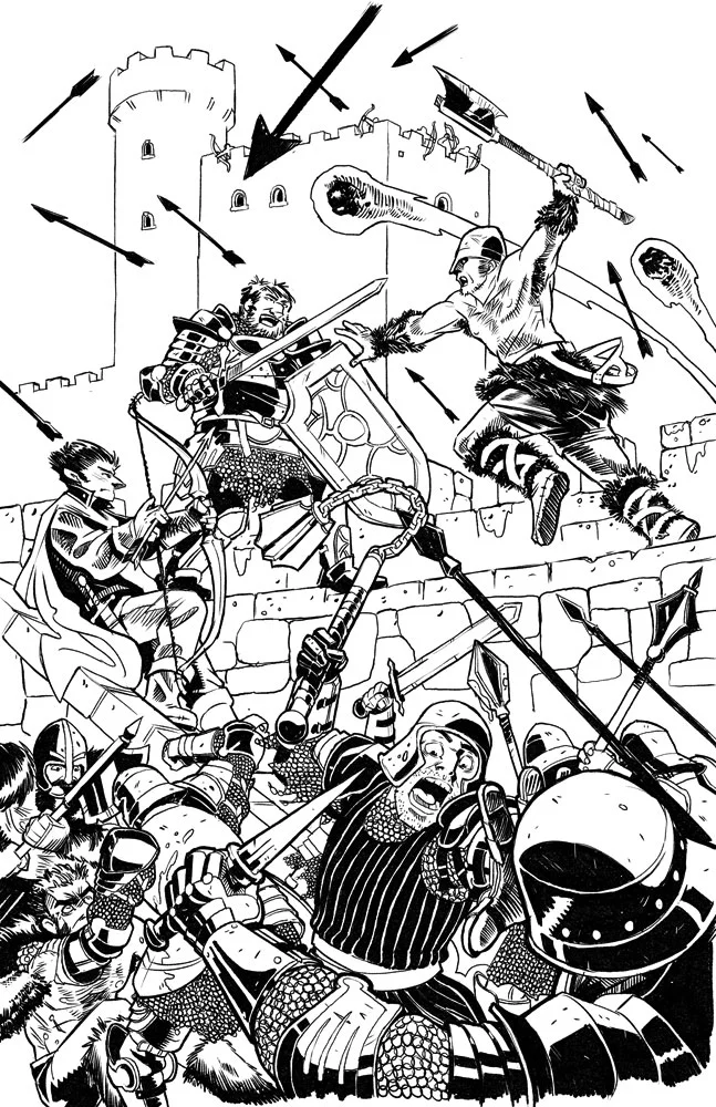Comic-Book-Art-Inking-Fantasy-Battle-Scene-Part-2-Robin-Holstein-Let's-draw-#19.jpg