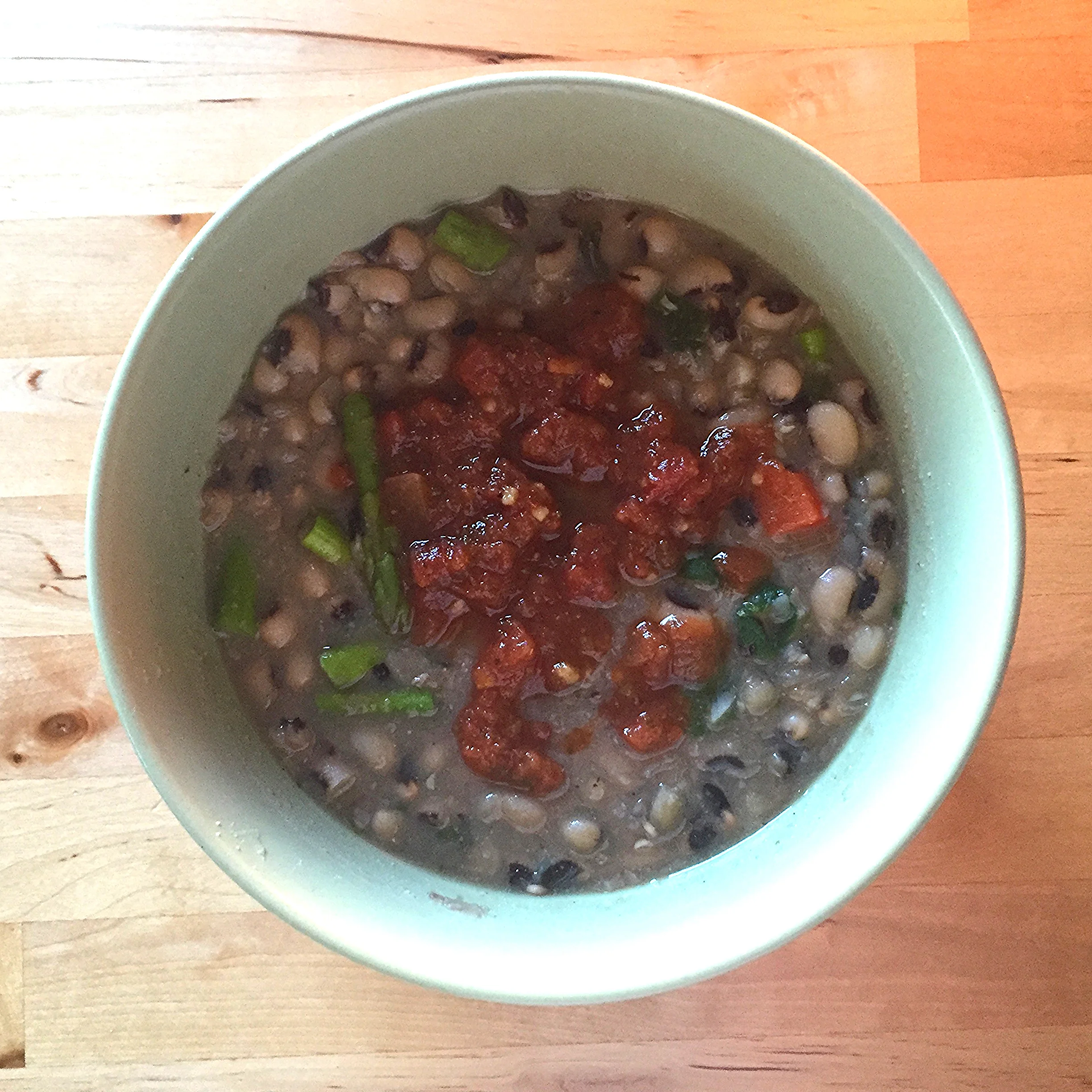 Black Eyed Peas Soup with Salsa - 1