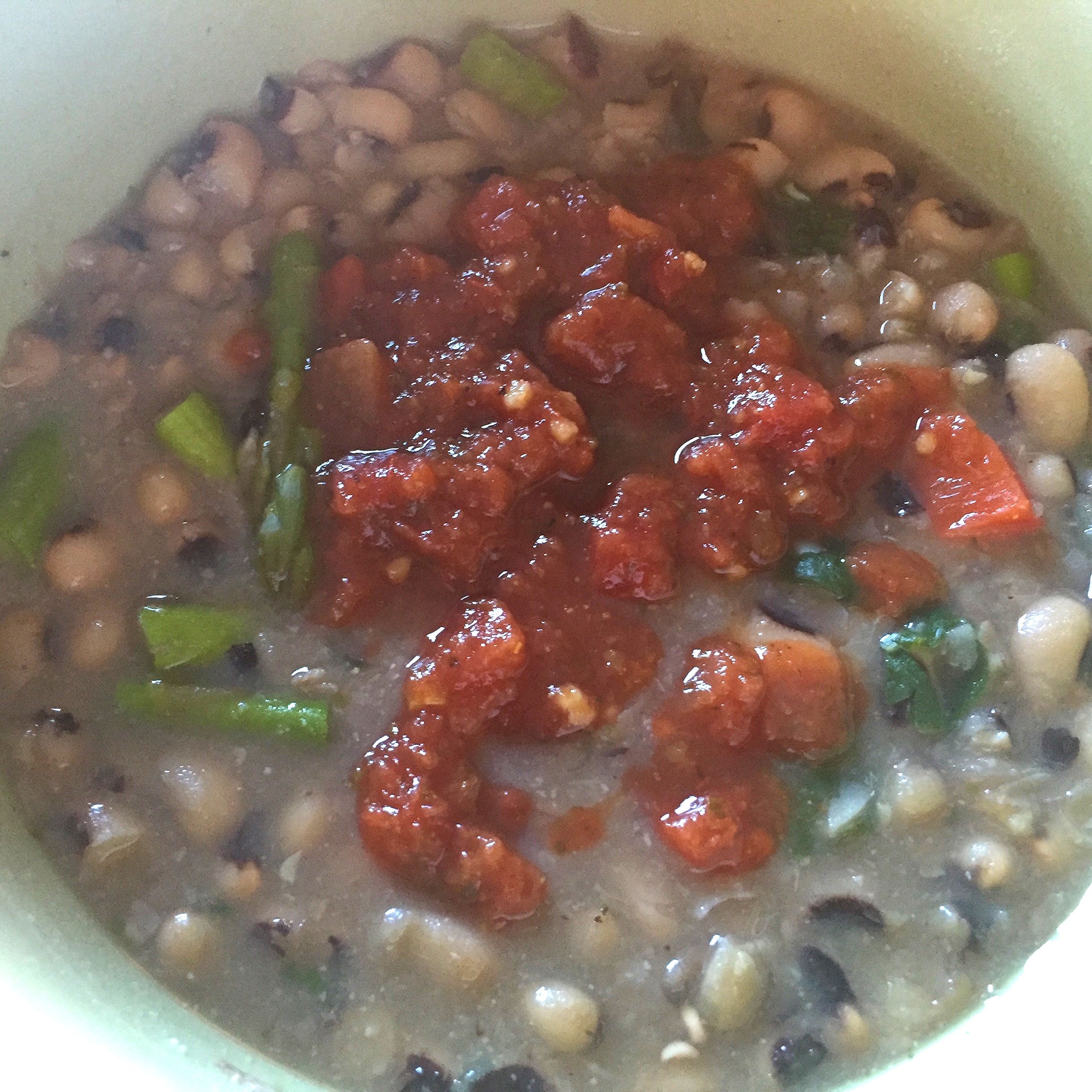 Black Eyed Peas Soup with Salsa - 2
