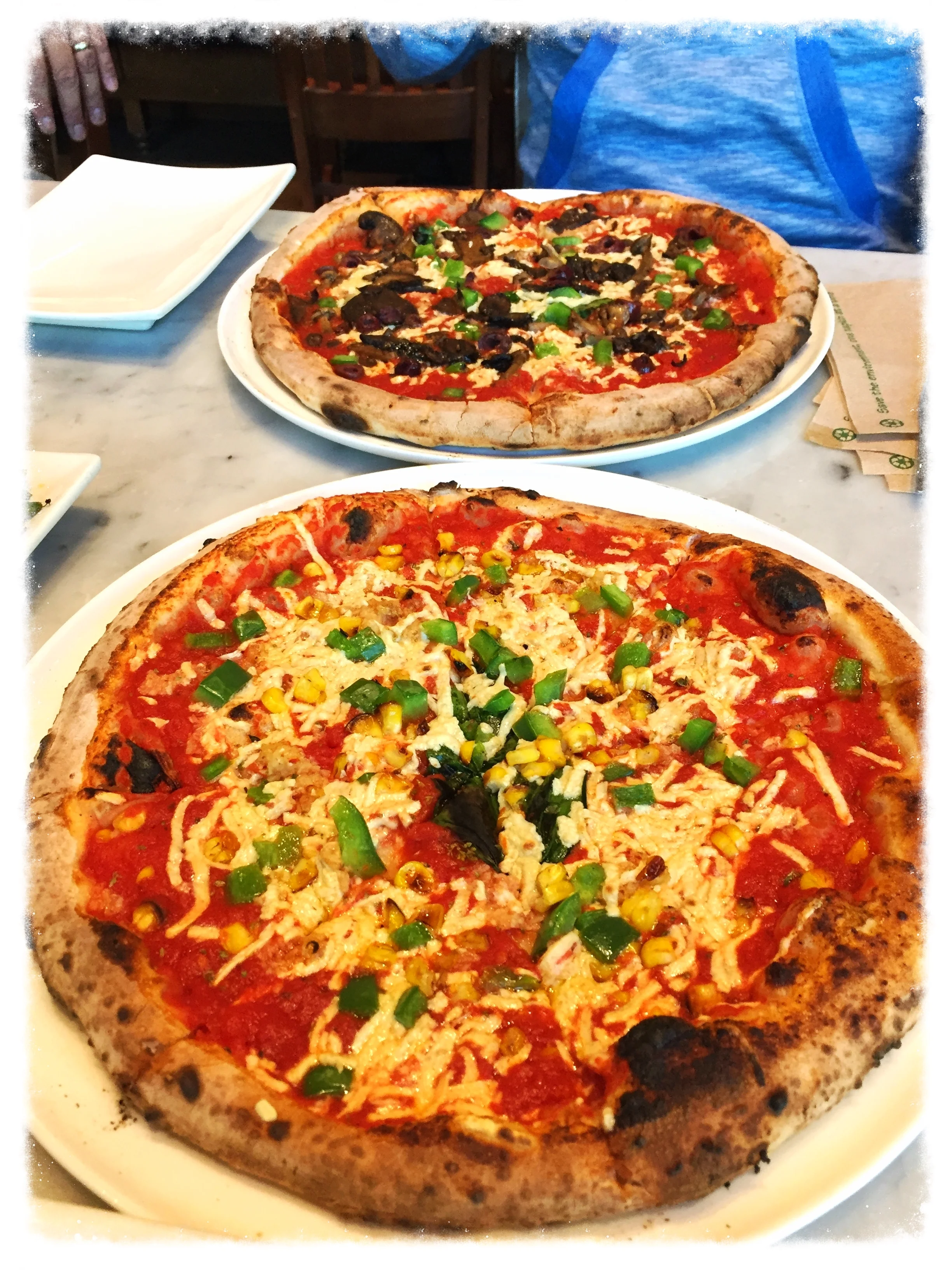 Vegan Margherita pizza from 800 Degrees Neopolitan Pizzeria